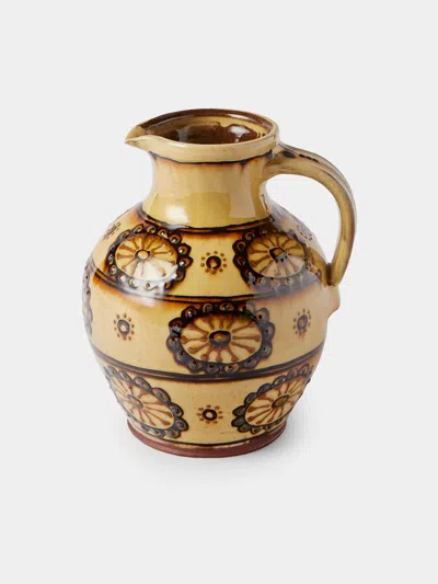 Fitch & Mcandrew Trail Flower Heads Slipware Jug