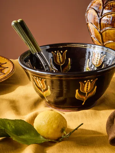 Fitch & Mcandrew Tulips Slipware Bowl