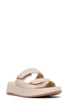 Fitflop Adjustable Padded Leather Thong Sandal In Neutral