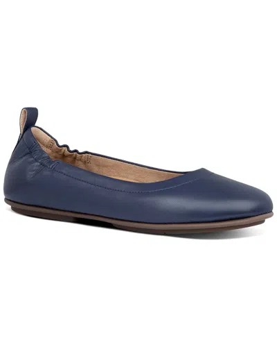 Fitflop Woman Ballet Flats Midnight Blue Size 7 Soft Leather
