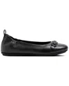 Fitflop Allegro Sparkle Leather Ballerina Flat In Black