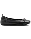 Fitflop Allegro Sparkle Leather Ballerina Flat In Black