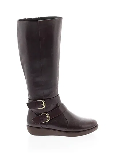 Pre-owned Fitflop Boots In Purple