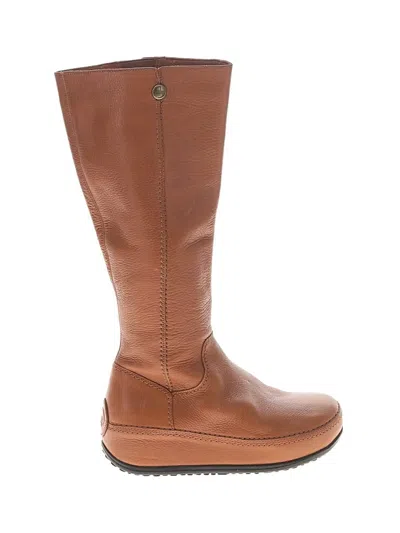 Pre-owned Fitflop Kids' Boots In Tan