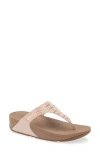 Fitflop Crystal Wedge Flip Flop In Beige