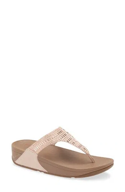 Fitflop Crystal Wedge Flip Flop In Beige