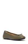 Fitflop Delicato Ballet Flat In Deep Olive
