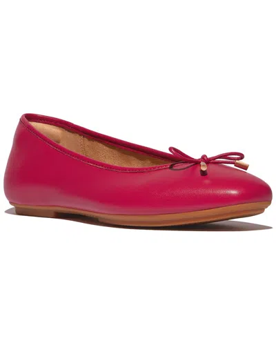 FITFLOP FITFLOP DELICATO BOW LEATHER BALLET FLAT