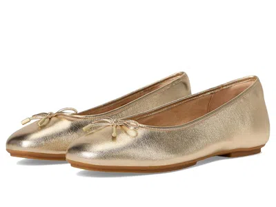 Fitflop Delicato Bow Soft Leather Ballet Flats In Silver
