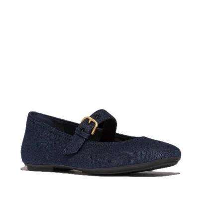 Fitflop Delicato Denim Mary Janes In Blue