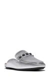 Fitflop Delicato Loafer Mule In Silver