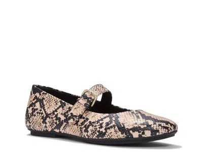 Fitflop Delicato Mary Jane Flat In Snake Print