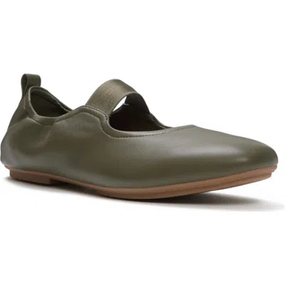 Fitflop Delicato Poise Leather Mary Janes In Green