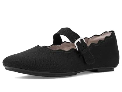 Fitflop Delicato Wave-edge Canvas Mary Janes In Black