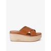 Fitflop Womens Tan Eloise Cross-strap Leather Sandals In Tan