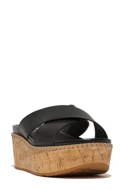 Fitflop Eloise Platform Wedge Slide Sandal In Black