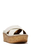 Fitflop Eloise Platform Wedge Slide Sandal In Urban White