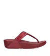 Fitflop Embellished Lulu Flatform Flip Flips 40 In Burgundy