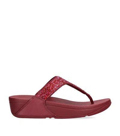 Fitflop Embellished Lulu Flatform Flip Flips 40 In Burgundy