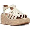 Fitflop Espadrille Platform Wedge Sandal In Paris Beige