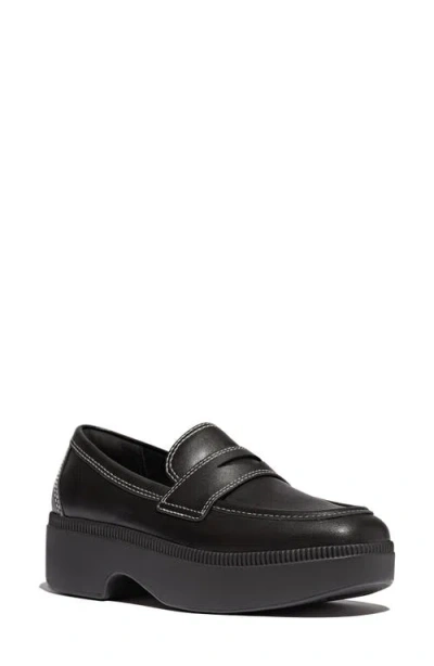 Fitflop F-luma Platform Loafer In Black