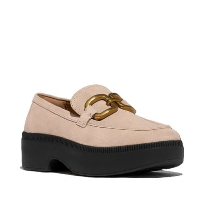 Fitflop F Luma Square Chain Loafers In Neutral