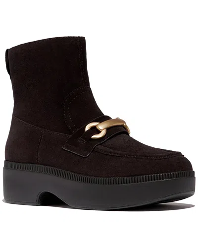 Fitflop Women's F-luma Chunky Snaffle Square Toe Ankle Boots In Brown
