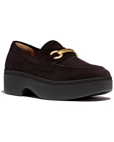 Fitflop F-luma Suede Loafer In Brown