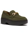Fitflop F-luma Suede Loafer In Green