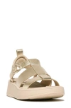 Fitflop F-mode Ankle Strap Platform Fisherman Sandal In Platino