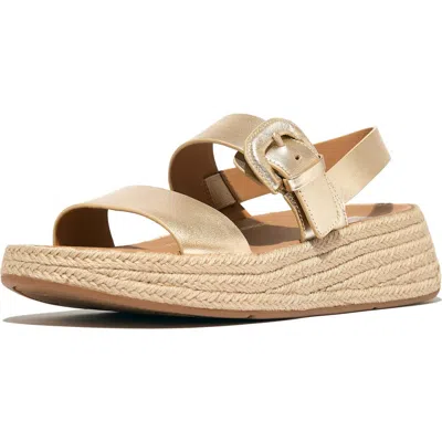 Fitflop F-mode Espadrille Sandal In Gold