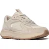 Fitflop F-mode Flow Crystal Suede Sneaker In Neutral