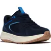 Fitflop F-mode Flow Platform Sneaker In Midnight Navy/bondi Blue