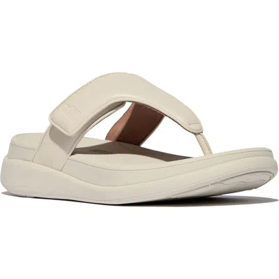 Fitflop F-mode Go Adjustable Platform Flip Flop In Paris Beige