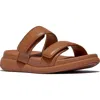 Fitflop F-mode Go Adjustable Platform Slide Sandal In Brown