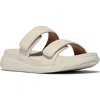 Fitflop F-mode Go Adjustable Platform Slide Sandal In Paris Beige