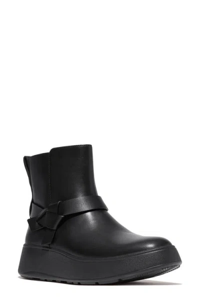 Fitflop F-mode Knot Detail Platform Boot In Black