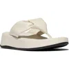 Fitflop Womens Mode Knot-strap Leather Flatform Sandals B In Paris Beige