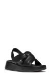 Fitflop F-mode Knot Slingback Platform Wedge Sandal In All Black