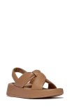 Fitflop F-mode Knot Slingback Platform Wedge Sandal In Classic Tan