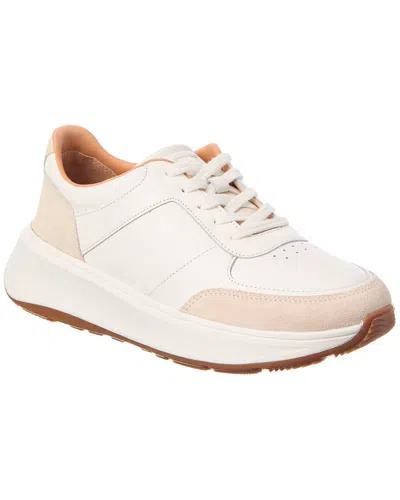 Fitflop F-mode Leather & Suede Sneaker In White