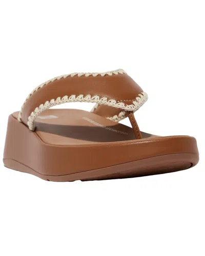 Fitflop F-mode Leather Sandal In Brown