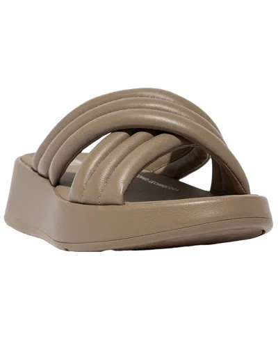 Fitflop F-mode Leather Sandal In Grey