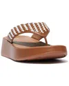Fitflop F-mode Leather Toe Post Sandal In Brown