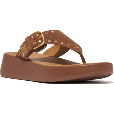 Fitflop F-mode Platform Flip Flop In Rich Brown