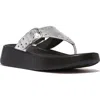 Fitflop F-mode Platform Flip Flop In Silver