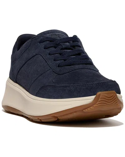 Fitflop F-mode Suede & Leather Sneaker In Blue