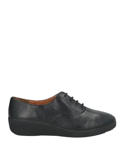 Fitflop Ff2 By  Woman Lace-up Shoes Black Size 6.5 Leather