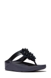 Fitflop Fino Bauble Bead Flip Flop In Midnight Navy