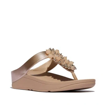 FITFLOP FITFLOP FINO BAUBLE-BEAD TOE-POST SANDALS
